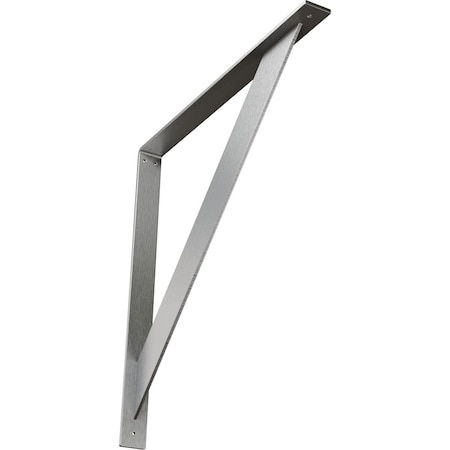 Ekena Millwork Traditional Steel Bracket, Stainless Steel 2"W x 24"D x 24"H BKTM02X24X24TRSS
